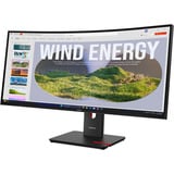 Lenovo ThinkVision T34WD-40 computerskærm 86,4 cm (34") 3440 x 1440 pixel Wide Quad HD LED Sort, LED-skærm Sort, 86,4 cm (34"), 3440 x 1440 pixel, Wide Quad HD, LED, 6 ms, Sort