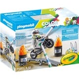 PLAYMOBIL Color Motocross Motorcykel, Bygge legetøj 