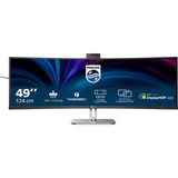 Philips 49B2U6903CH/00 computerskærm 124 cm (48.8") 5120 x 1440 pixel Dual QHD LCD Grå, LED-skærm mørk grå/Sølv, 124 cm (48.8"), 5120 x 1440 pixel, Dual QHD, LCD, 4 ms, Grå