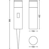 Philips Hue White & Color Ambiance sokkel lampe Calla til udendørs brug, LED lys Sort