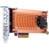 QNAP QM2 interface-kort/adapter Intern M.2 PCIe, M.2, PCIe 2.0, Kobberfarve, 68,9 mm, 147,2 mm