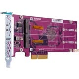 QNAP QM2 interface-kort/adapter Intern M.2 PCIe, M.2, PCIe 2.0, Kobberfarve, 68,9 mm, 147,2 mm