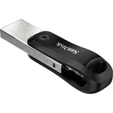 SanDisk iXpand USB-nøgle 64 GB USB Type-A / Lightning 3.2 Gen 2 (3.1 Gen 2) Sort, Sølv, USB-stik Sort/Sølv, 64 GB, USB Type-A / Lightning, 3.2 Gen 2 (3.1 Gen 2), Svirvel, Sort, Sølv