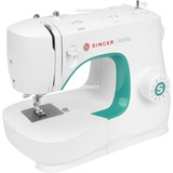 Singer M3305 symaskine Semi-automatisk symaskine Elektrisk Hvid, Grøn, Hvid, Semi-automatisk symaskine, Syning, 1 trin, Løftestang, Dreje, Elektrisk