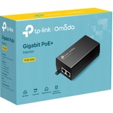 TP-Link Omada POE160S PoE adapter Gigabit Ethernet Sort, Gigabit Ethernet, 10,100,1000 Mbit/s, 10/100/1000, IEEE 802.3ab, IEEE 802.3af, IEEE 802.3at, IEEE 802.3i, IEEE 802.3u, Cat3, Cat4, Cat5, Cat5e, Sort