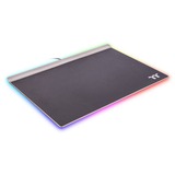 Thermaltake Argent MP1 RGB Gaming musemåtte Sort, Titanium, Gaming Mus pad Sort, Sort, Titanium, Monokromatisk, Aluminium, Gummi, USB-drevet, Skridsikker bund, Gaming musemåtte