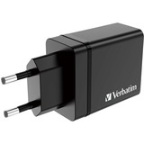 Verbatim 49700 oplader til mobil enhed Universel Sort Vekselstrøm Hurtig opladning Indendørs Sort, Indendørs, Vekselstrøm, Sort