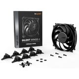 be quiet! SILENT WINGS 4 | 120mm PWM Computerkabinet Ventilator 12 cm Sort 1 stk, Sag fan Sort, Ventilator, 12 cm, 1600 rpm, 18,9 dB, 48,7 kubikfod/min., 82,74 m³/t