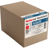 fischer Spånpladeskrue ClassicFast II 4,0x25 forsænket TX 