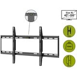 goobay TV-vægbeslag Basic FIXED (XL), Wall Mount Sort