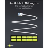 goobay Ultrafleksibelt Cat.6a patchkabel slim, U/FTP Hvid