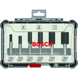 Bosch 2607017465 Bit sæt 6 stk, Fræser Bit sæt, 6 mm, 6 stk, 54, 50, 60, 60, 60, 60 mm, 20, 20, 30, 30, 30, 30 mm, 6, 8, 10, 12, 16, 20 mm