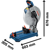 Bosch Batteri metalskæresav GCD 18V-355 Professional solo, 18 Volt, Gerings sav Blå