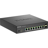 D-Link 10-Port Multi-Gigabit Smart Managed PoE Administreret, Switch Sort, Administreret