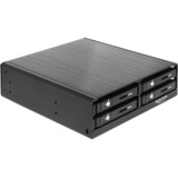 DeLOCK 5,25″ udskiftningsramme til 4 x 2,5″ SATA HDD / SSD, Indramning Sort