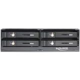 DeLOCK 5,25″ udskiftningsramme til 4 x 2,5″ SATA HDD / SSD, Indramning Sort