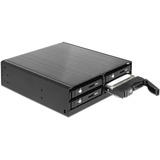 DeLOCK 5,25″ udskiftningsramme til 4 x 2,5″ SATA HDD / SSD, Indramning Sort