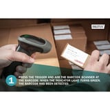 Digitus 1D 2D Desktop USB Barcode Scanner, Stregkodescanner Sort