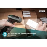 Digitus 1D 2D Desktop USB Barcode Scanner, Stregkodescanner Sort