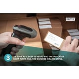 Digitus 1D 2D Desktop USB Barcode Scanner, Stregkodescanner Sort