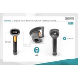 Digitus 1D 2D Desktop USB Barcode Scanner, Stregkodescanner Sort