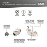 Digitus Cat.6a Keystone-modul, afskærmet, Keystone modul Sølv