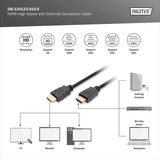 Digitus DB-330123-010-S, Kabel Sort