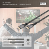 Digitus HDMI Ultra High Speed forbindelseskabel, med Ethernet, UHD 8K Sort/grå