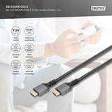 Digitus HDMI Ultra High Speed forbindelseskabel, med Ethernet, UHD 8K Sort/grå