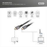 Digitus HDMI Ultra High Speed forbindelseskabel, med Ethernet, UHD 8K Sort/grå