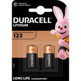Duracell Ultra 123 BG2 Engangsbatteri CR123A Lithium Engangsbatteri, CR123A, Lithium, 3 V, 2 stk, Sort, Orange