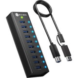 ICY BOX IB-AC6110a, USB hub Sort