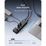 ICY BOX IB-AC6110a, USB hub Sort