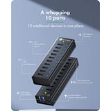 ICY BOX IB-AC6110a, USB hub Sort