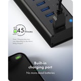 ICY BOX IB-AC6110a, USB hub Sort
