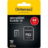 Intenso 64GB MicroSDXC  hukommelseskort Klasse 10 