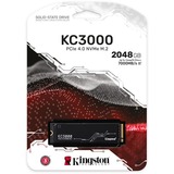 Kingston KC3000 M.2 2048 GB PCI Express 4.0 3D TLC NVMe, Solid state-drev Sort, 2048 GB, M.2, 7000 MB/s