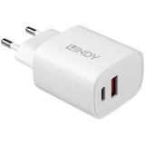 Lindy 20W USB Type A & C Oplader Hvid