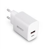 Lindy 20W USB Type A & C Oplader Hvid