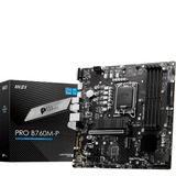 MSI PRO B760M-P, Bundkort Sort