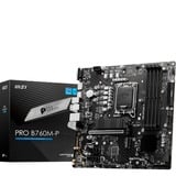 MSI PRO B760M-P bundkort Intel B760 LGA 1700 micro ATX Sort, Intel, LGA 1700, Intel® Celeron®, Intel® Pentium® Gold, LGA 1700, DDR5-SDRAM, 192 GB