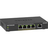 Netgear GS305Pv3 Ikke administreret Gigabit Ethernet (10/100/1000) Strøm over Ethernet (PoE) Sort, Switch Sort, Ikke administreret, Gigabit Ethernet (10/100/1000), Fuld duplex, Strøm over Ethernet (PoE), Kan monteres på væggen