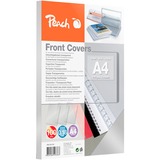 Peach 510013 omslag til papirindbinding A4 Transparent 100 stk, Indbindings omslag A4, Transparent, Firkantede hjørner, 0,18 mm, 100 stk