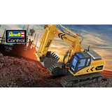 Revell 24924 RC Bagger mit 6-CH 2.4 GHz Fernsteuerung, Outdoor-tauglich, Schaufel und Baumgreifer aus Metall, griffiger Kettenantrieb, Originalgetreu, einzeln steuerbare Teile-Digger 2.0, bunt Gul/Sort, Outdoor-tauglich, Schaufel und Baumgreifer aus Metall, griffiger Kettenantrieb, Originalgetreu, einzeln steuerbare Teile-Digger 2.0, bunt, 96 År, Plast
