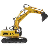 Revell 24924 RC Bagger mit 6-CH 2.4 GHz Fernsteuerung, Outdoor-tauglich, Schaufel und Baumgreifer aus Metall, griffiger Kettenantrieb, Originalgetreu, einzeln steuerbare Teile-Digger 2.0, bunt Gul/Sort, Outdoor-tauglich, Schaufel und Baumgreifer aus Metall, griffiger Kettenantrieb, Originalgetreu, einzeln steuerbare Teile-Digger 2.0, bunt, 96 År, Plast