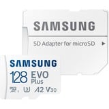 Samsung MB-MC128S 128 GB MicroSDXC UHS-I, Hukommelseskort Hvid, 128 GB, MicroSDXC, UHS-I, 160 MB/s, Class 3 (U3), V30