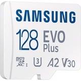 Samsung MB-MC128S 128 GB MicroSDXC UHS-I, Hukommelseskort Hvid, 128 GB, MicroSDXC, UHS-I, 160 MB/s, Class 3 (U3), V30