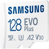 Samsung MB-MC128S 128 GB MicroSDXC UHS-I, Hukommelseskort Hvid, 128 GB, MicroSDXC, UHS-I, 160 MB/s, Class 3 (U3), V30