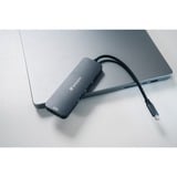 Verbatim CMH-08 USB Type-C 5000 Mbit/s Sølv, Docking station grå, USB Type-C, HDMI, USB 3.2 Gen 1 (3.1 Gen 1) Type-A, USB Type-C, MicroSD (TransFlash), SD, 5000 Mbit/s, 30 Hz, Sølv