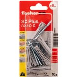 fischer Rawlplug SX Plus 8x40 S K, Dyvel Lys grå